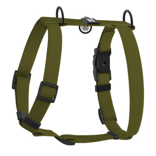 WauDog (ВауДог) Magnet - Шлея для собак анатомическая водостойкая с магнитной пряжкой хаки (Ш 25 мм, А 50-85 см, В 61-100 см) L