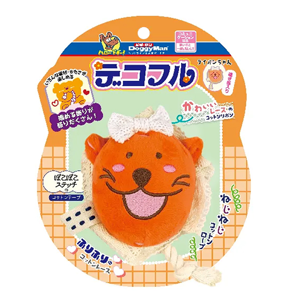 DoggyMan (Догимен) Decorated Lion - Игрушка для собак мягкий лев с пищалкой 8.5x5x9 см