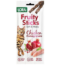 Lora (Лора) Fruity Sticks Chicken & Pomegranate - Ласощі для котів курка та гранат 3 шт. по 5г