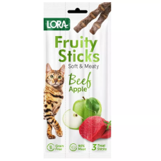 Lora (Лора) Fruity Sticks Beef & Apple - Ласощі для котів яловичина та яблуко 3 шт по 5 г