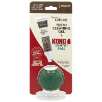Tropical Clean Enticers Ball Kong L - Набор для ухода за полостью рта для собак больших пород шарик и гель со вкусом копченой говяжьей грудки 29,6мл