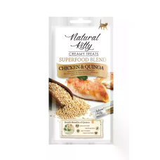 Natural Kitty (Нейчерал Китти) Cat Grain Free Chicken & Quinoa Creamy Treats Adult - Лакомство беззерновое для взрослых котов с мясом курицы и киноа 24х12 г