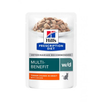 HILL'S (Хилс) Prescription Diet W/d Chicken - Влажный корм для кошек при сахарном диабете и для контроля веса, с курицей 85 г
