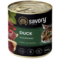 Savory (Сейвори) With Duck - Влажный корм для взрослых привередливых кошек, с уткой, 400 г