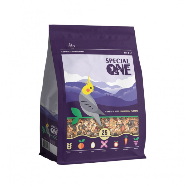 Special One (Спешл Ван) для средних попугаев - Полнорационный корм для птиц 500 г
