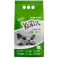Kotix (Котикс) Bentonite Aloe Vera - Бентонитовый наполнитель для кошачьего туалета с ароматом алоэ вера 10 л