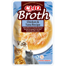 INABA (Інаба) Cat Ciao Broth With Chicken&Tuna - Ласощі для котів тушкована курка та тунець в бульйоні 40 г