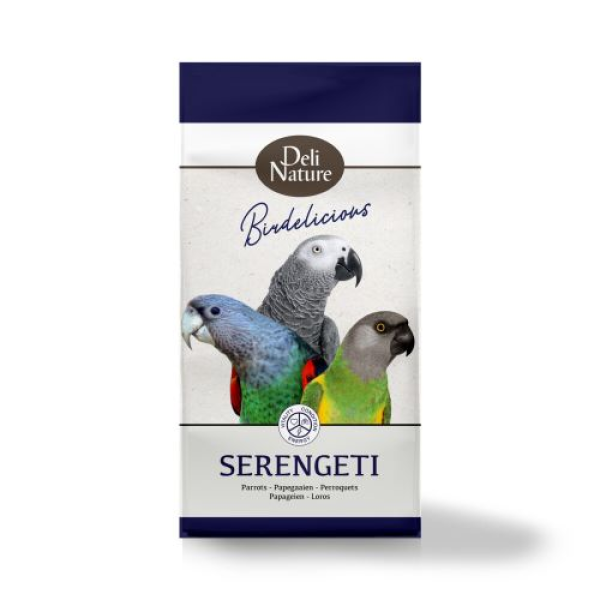 Deli Nature (Дели Натур) Birdelicious Parrots Serengeti - Полнорационный корм для всех видов крупных и средних попугаев с экструдированными витаминизированными гранулами 0,75 кг