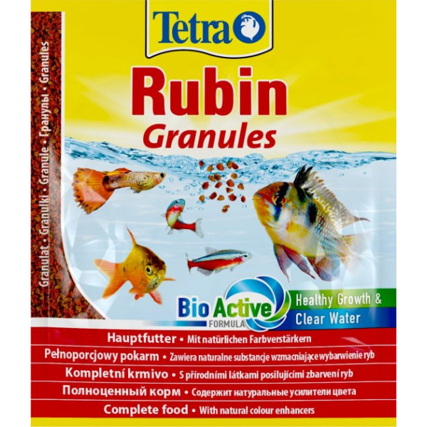Tetra (Тетра) Rubin Granules - Корм для аквариумных рыбок, для яркости окраски (гранулы) 15 г