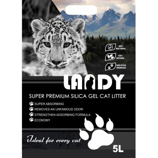Landy (Ленди) Silica Gel Cat Litter - Наполнитель силикагелевый для кошачьих туалетов 5 л