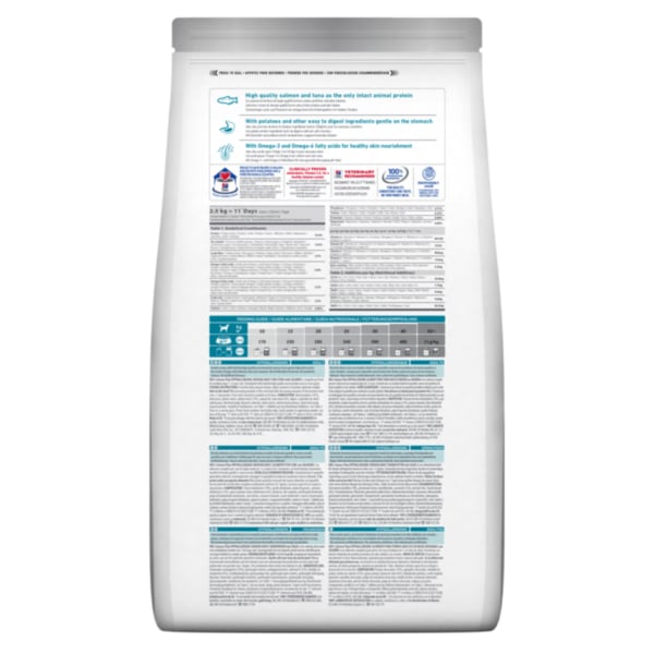 Hill`s (Хилс) Science Plan Dog Grain Free Salmon Hypoallergenic Adult Medium - Сухой беззерновой корм для взрослых собак средних пород с чувствительным пищеварением и кожей с мясом лосося 2.5 кг