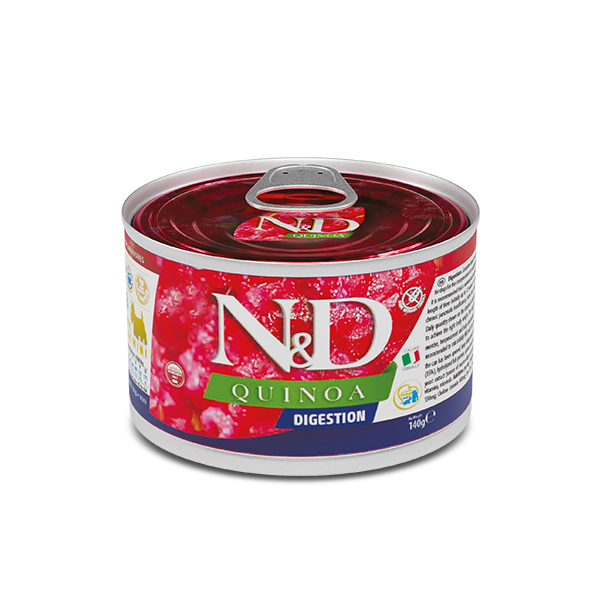 Farmina (Фармина) Dog Grain Free Digestion N&D Quinoa, Lamb & Fennel Adult Mini - Влажный корм для взрослых собак мелких пород для поддержки пищеварения с ягненком и киноа 140 г