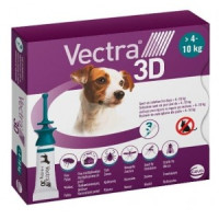 Ceva Vectra 3D - Капли на холку для собак от 4.1 до 10 кг от блох, насекомых и иксодовых клещей 1 шт