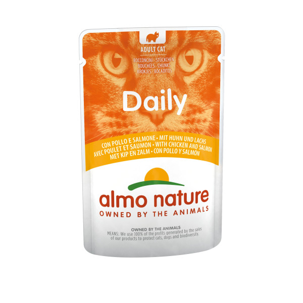 Almo Nature (Альмо Натюр) Daily Cat Chicken & Salmon - Влажный корм для кошек с курицей и лососем 70 г