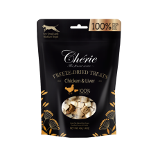 Cherie (Чері) Dog Grain Free Chicken & Chicken Liver Freeze Dried Treat All Life Stages - Ласощі беззернові для собак будь-якого віку дрібних та середніх порід сублімовані з м’ясом курки та курячою печінкою 40 г
