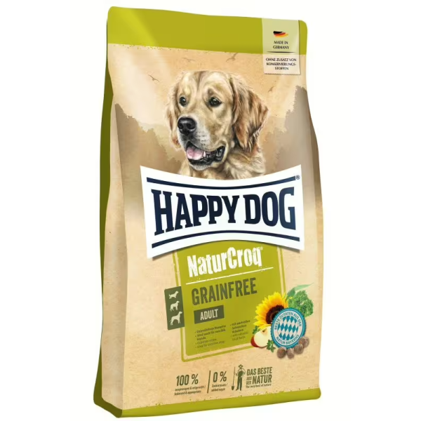Happy Dog (Хепи Дог) NaturCroq Grain Free Poultry & Salmon Adult All Breeds Сухой беззерновой корм для взрослых собак всех пород с мясом птицы и лосося 4 кг