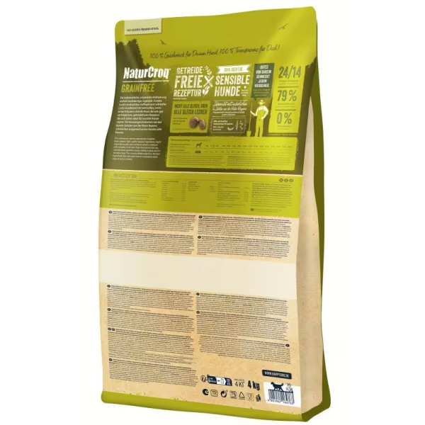 Happy Dog (Хепи Дог) NaturCroq Grain Free Poultry & Salmon Adult All Breeds Сухой беззерновой корм для взрослых собак всех пород с мясом птицы и лосося 4 кг Happy Dog (Хепи Дог) NaturCroq Grain Free Poultry & Salmon Adult All Breeds Сухой беззерновой корм для взрослых собак всех пород с мясом птицы и лосося 4 кг