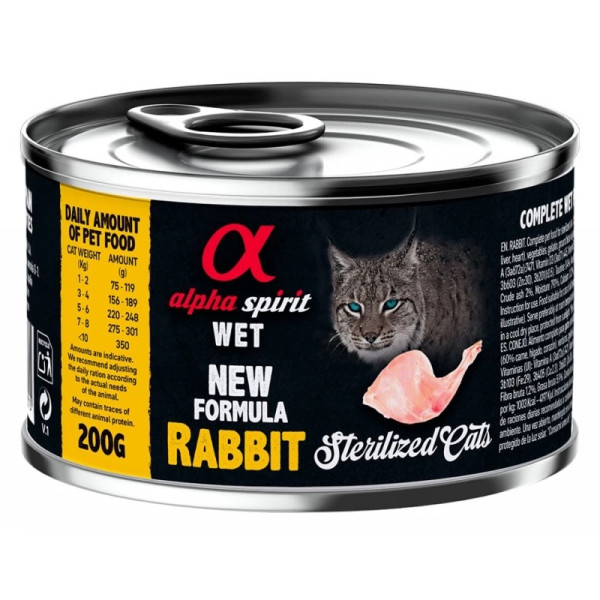 Alpha Spirit (Альфа Спирит) With Rabbit Sterilized Cat - Влажный корм для стерилизованных кошек с кроликом 200 г