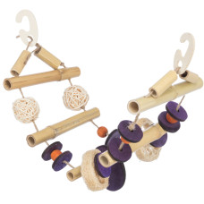 Tixie (Тріксі) Bridge For Birds - Іграшка для птахів міст підвісний на сизалі бамбук, кокос, ротанг, дерево 45 см