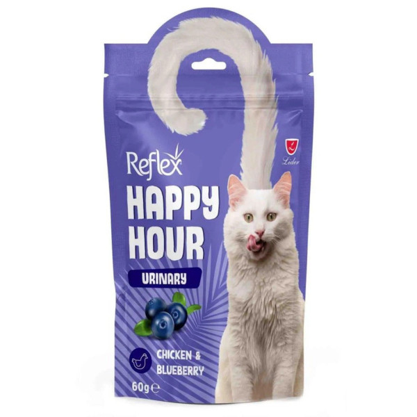 Reflex (Рефлекс) Happy Hour Cat Treats Chicken & Blueberry Urinary Health – Лакомства для кошек 60 г