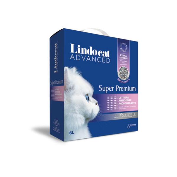 Lindocat (Линдокет) Super Premium Scented (box) - Наполнитель для кошачьих туалетов бентонитовый с цветочным ароматом 6 л