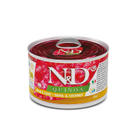 Farmina (Фармина) Dog Grain Free N&D Quinoa Skin & Coat, Quail & Coconut Adult Minі - Влажный беззерновой корм для взрослых собак маленьких пород для ухода за кожей и шерстью с перепелом, киноа, кокосом и куркумой 140 г