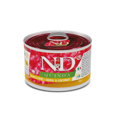 Farmina (Фарміна) Dog Grain Free N&D Quinoa Skin & Coat, Quail & Coconut Adult Minі - Вологий беззерновий корм для дорослих собак малих порід для догляду за шкірою та шерстю з перепелом, кіноа, кокосом і куркумою 140 г