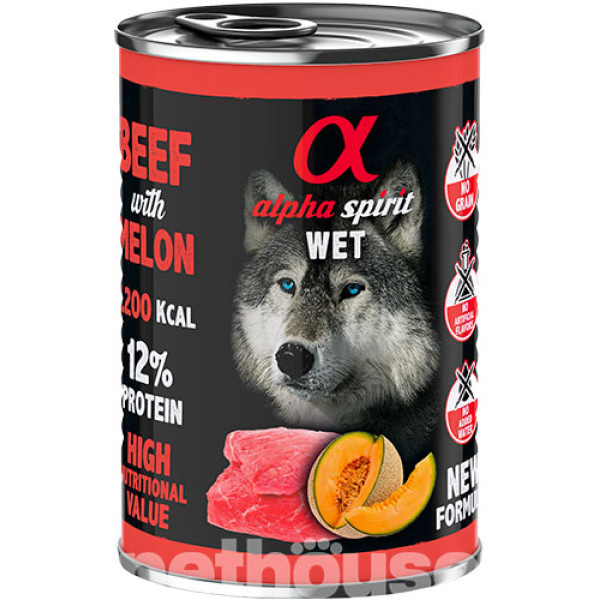 Alpha Spirit (Альфа Спирит) Beef With Melon - Влажный корм для собак с говядиной и дыней 400 г