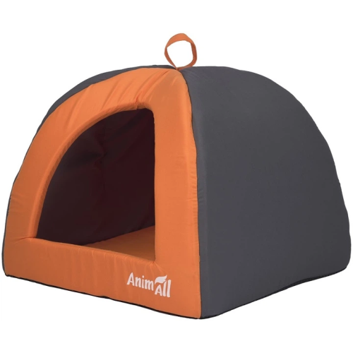 AnimAll (Энимал) House For Cats And Dogs Orange S - Домик для котов и собак мелких пород оранжевый 46х46х35 см
