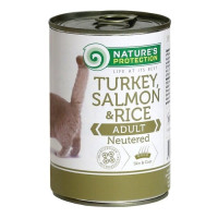 Nature’s Protection (Натур Протекшн) Cat Turkey, Salmon & Rice Neutered Adult - Влажный корм для взрослых стерилизованных котов с мясом индейки, лосося и рисом 400 г