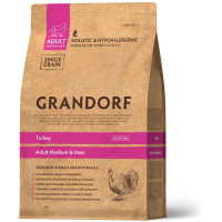 Grandorf (Грандорф) Turkey Adult Medium & Maxi - Сухой гипоаллергенный корм для взрослых собак средних и больших пород с мясом индейки 10 кг