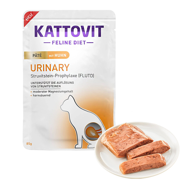 Kattovit (Катовит) Veterinary Pate Urinary - Влажный лечебный корм для кошек с заболеваниями нижних мочевыводящих путей в паштете 85 г