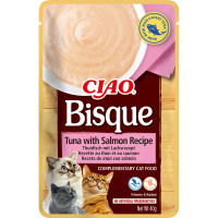 INABA (Инаба) Cat Ciao Bisque Puree With Tuna&Salmon - Лакомство для кошек пюре с тунцем и лососем 40 г