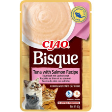 INABA (Інаба) Cat Ciao Bisque Puree With Tuna&Salmon - Ласощі для котів пюре з тунцем та лососем 40 г