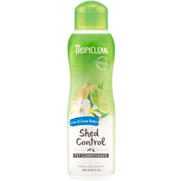 Tropical Clean - Кондиционер «Лайм и какао-масло», для ускорения линьки, для собак и кошек, 355 мл