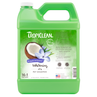 Tropical Clean - Шампунь «Имбирь и кокос» концентрат  для белой шерсти для собак и кошек 3,8 л