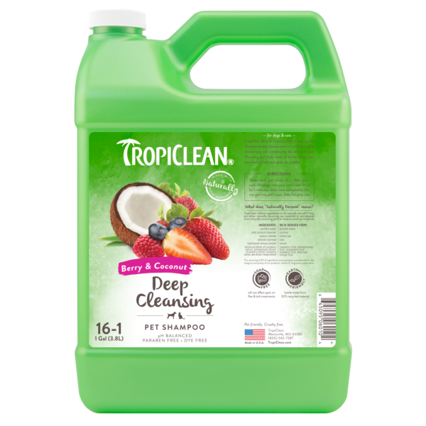Tropical Clean - Шампунь «Ягоды и кокос» концентрат глубокого очищения для собак и кошек 3,8 л