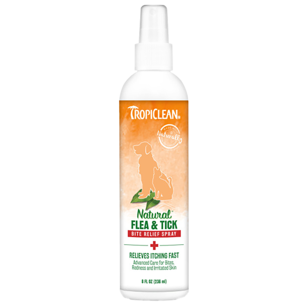 Tropical Clean Flea&Tick «Успокаивающий» - Спрей Flea&Tick «Успокаивающий» против раздражения от укусов блох и клещей для собак и кошек 236 мл