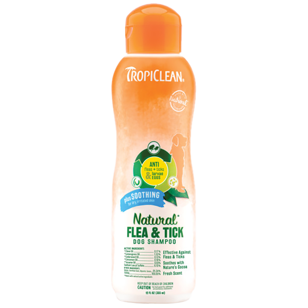 Tropical Clean Flea & Tick «Успокаивающий» - Шампунь от блох и клещей для собак 592 мл