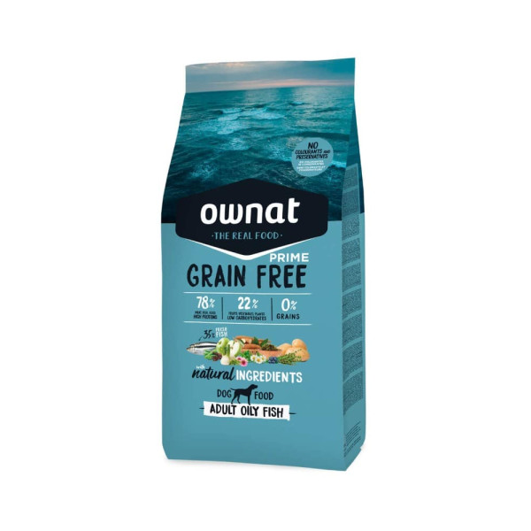 Ownat Dog Adult Grain Free Fish - Сухой беззерновой корм для собак с рыбой 12 кг