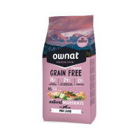 Ownat Dog Mini Adult Grain Free Lamb - Сухой беззерновой корм для собак с ягнёнком 3 кг