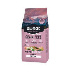 Ownat Dog Mini Adult Grain Free Lamb - Сухой беззерновой корм для собак с ягнёнком 3 кг