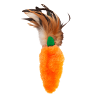 KONG (Конг) Cat Refillables Feather Carrot - Игрушка для кошек морковь с перьями с кошачьей мятой 20 см