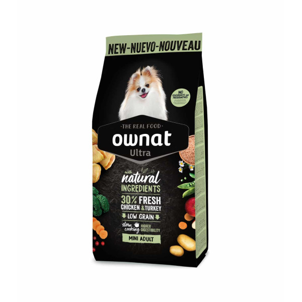Ownat Ultra (Овнат Ультра) Dog Adult Mini Chicken & Turkey - Сухой корм для собак мелких пород с курицей и индейкой 0.4 кг