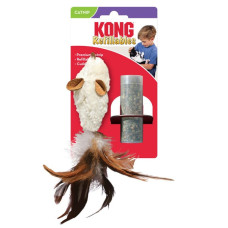KONG (Конг) Refillables Feather Mouse - Іграшка для котів миша з пір’ям з котячою м’ятою 20 см
