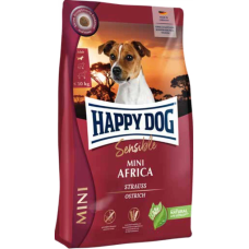 Happy Dog (Хепи Дог) Grain Free Straus Sensible Africa Adult Mini - Сухой беззерновой корм для взрослых собак мелких пород при пищевой аллергии с мясом страуса 4 кг