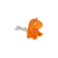 Misoko (Мисоко) Dog Toy Rope Behemoth Orange - Игрушка для собак с веревкой бегемот латекс оранжевая 21 см