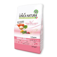 Unica Natura (Уника Натура) Unico Mini Salmon, Rice and Peas - Сухой корм для собак мини и малых пород лосось рис и горох 7.5 кг