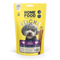 Home Food (Хоум Фуд) Dog Grain Free Turkey & Tomatoes Meat Strips All Life Stages All Breeds - Лакомство беззерновое для собак всех возрастов и всех пород мясная соломка с мясом индейки и вялеными томатами 80 г
