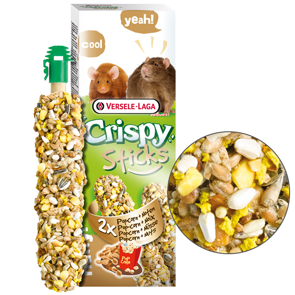 Versele-Laga (Версель Лага) Crispy Sticks Popcorn&Nuts - Ласощі для гризунів попкорн з горіхами 0.11 кг